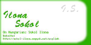 ilona sokol business card